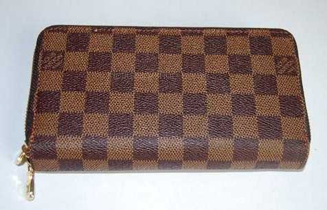 1:1 Copy Louis Vuitton Damier Ebene Canvas Zipped Purse N62732 Replica - Click Image to Close